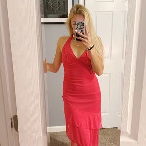 Taboo Y2K pink midi sparkly dress